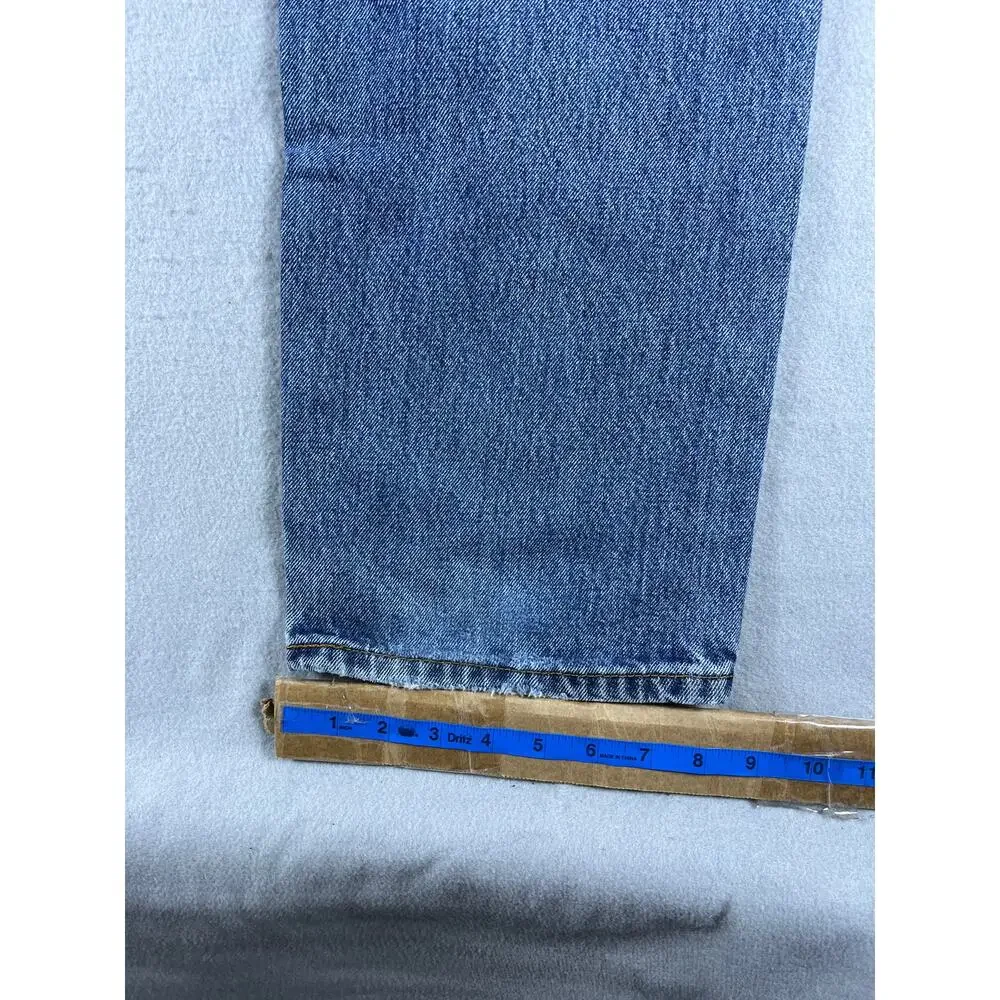 Levi's 505 Jeans Mens 36x30 Blue Regular Fit Straight Leg Medium Wash Denim